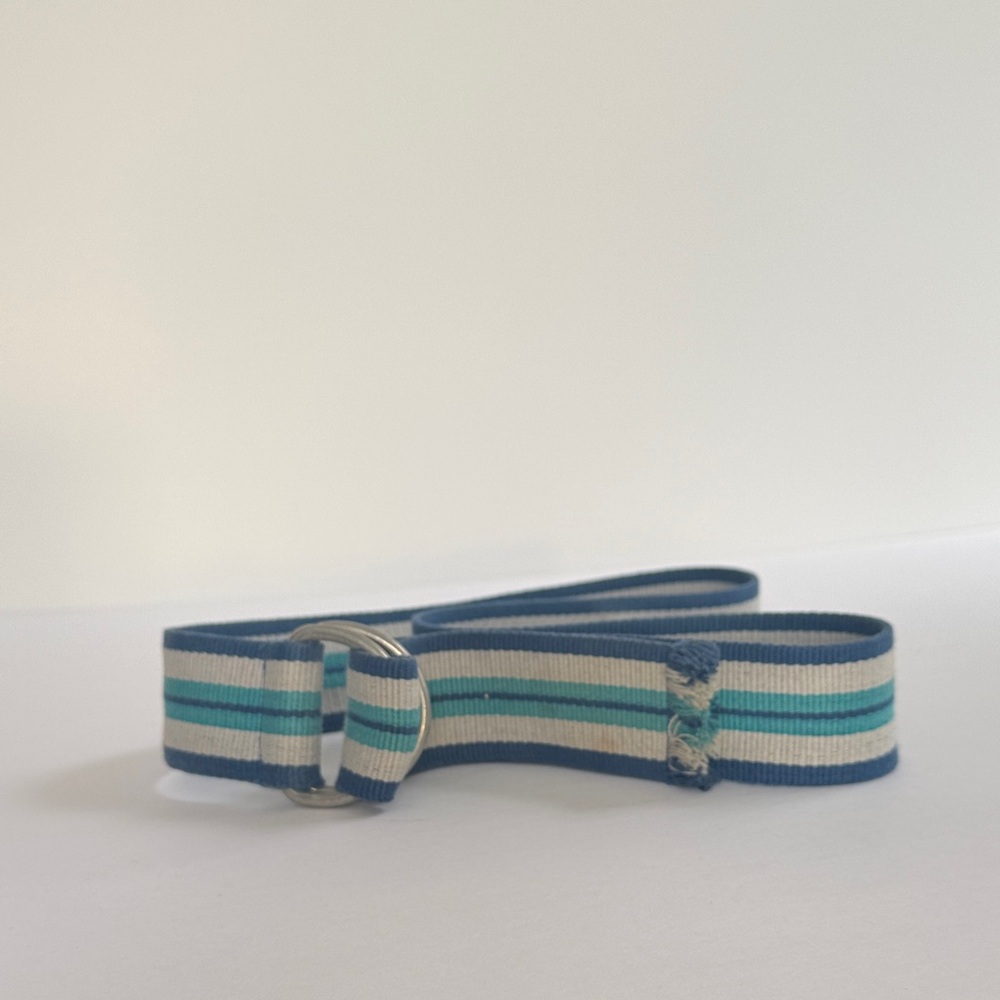 Striped Blue and Green Belt